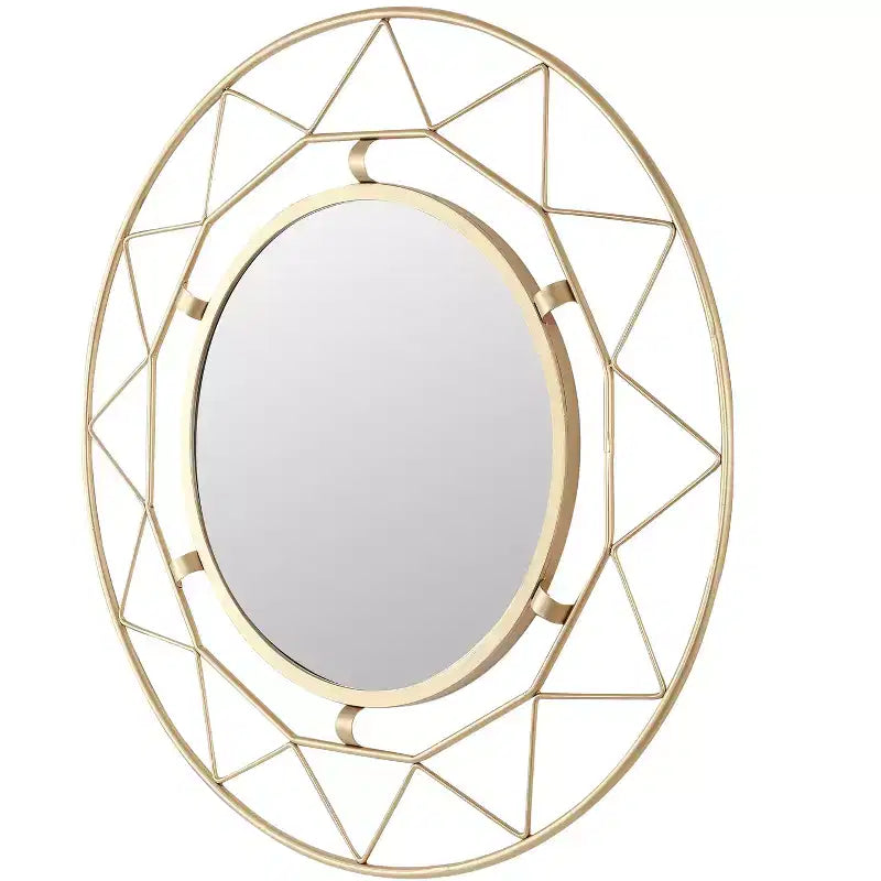 Specchio da parete decorativo rotondo dorato 30"x30"