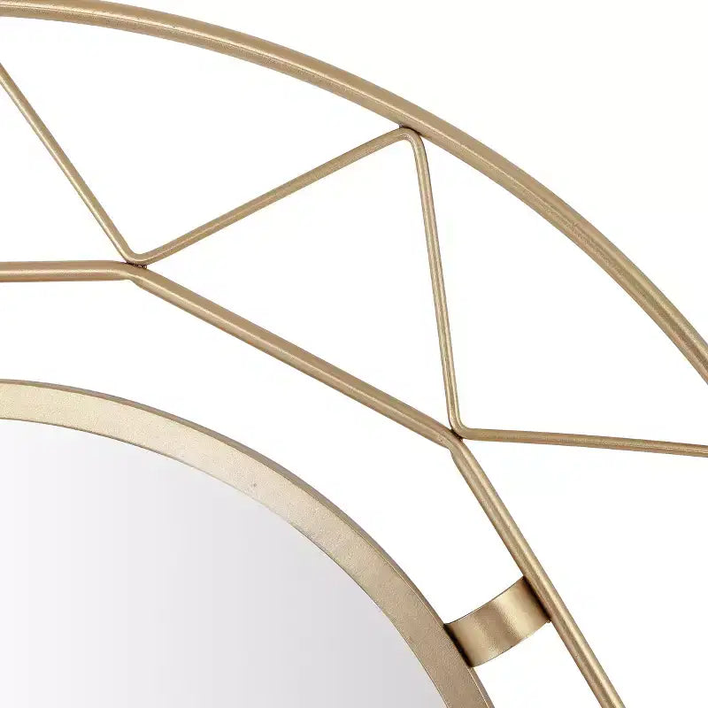 Specchio da parete decorativo rotondo dorato 30"x30"