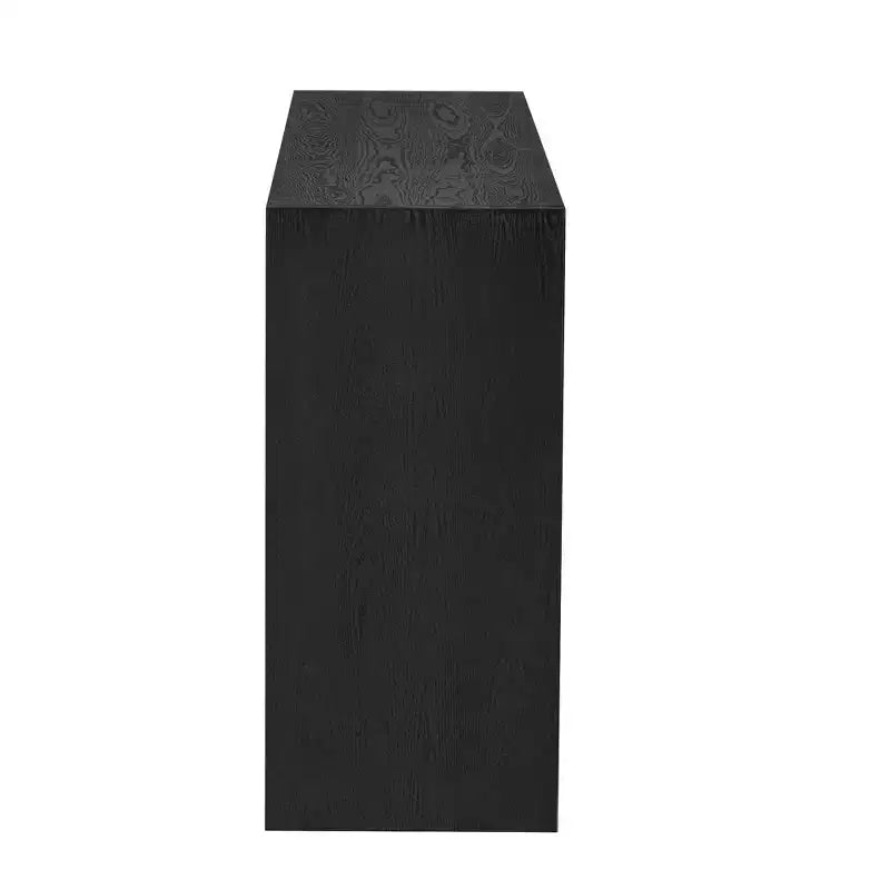 Credenza moderna a buffet da 60" con ripiano aperto e cassetti, nera