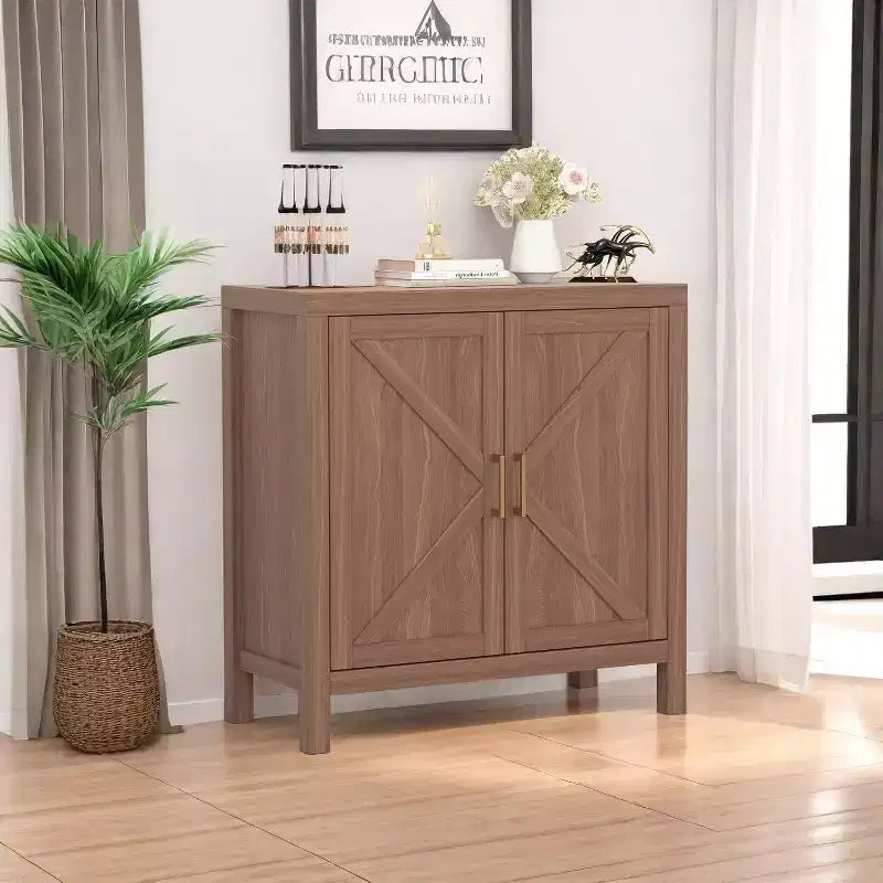 Credenza a buffet da fattoria con 2 ante e ripiani regolabili