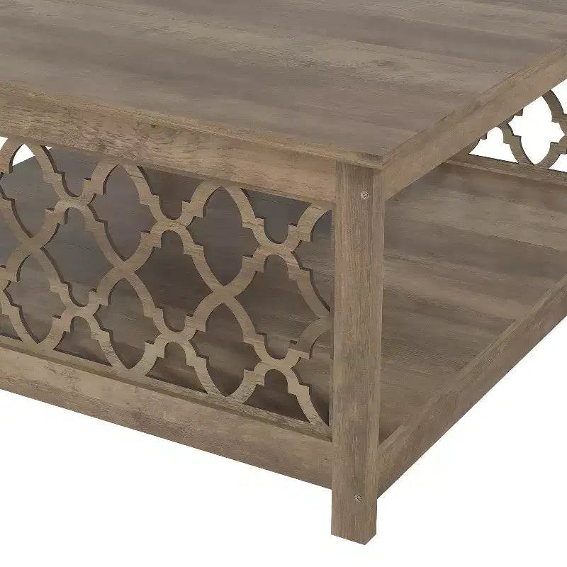 Credenza vintage a 4 ante da 54" con ripiani regolabili, Nera