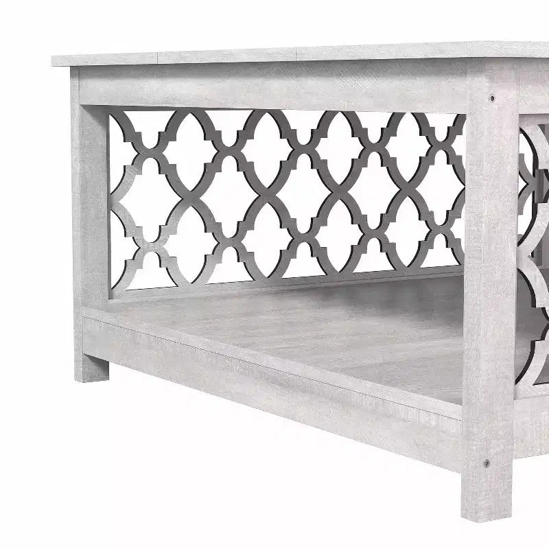 Credenza vintage a 4 ante da 54" con ripiani regolabili, Nera