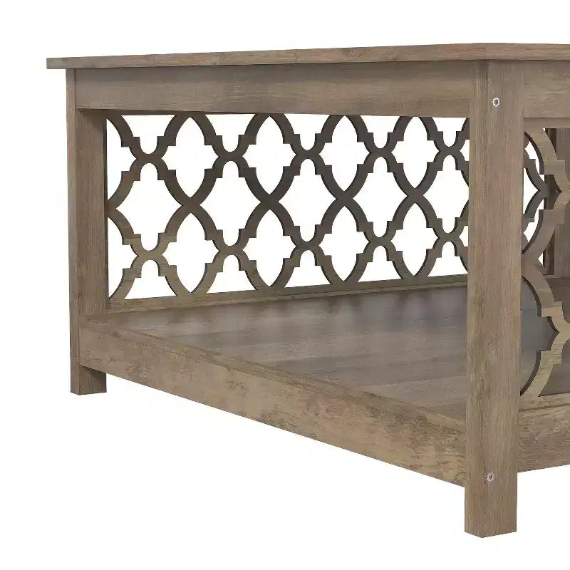 Credenza vintage a 4 ante da 54" con ripiani regolabili, Nera