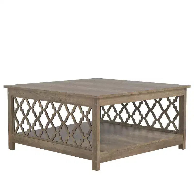 Credenza vintage a 4 ante da 54" con ripiani regolabili, Nera