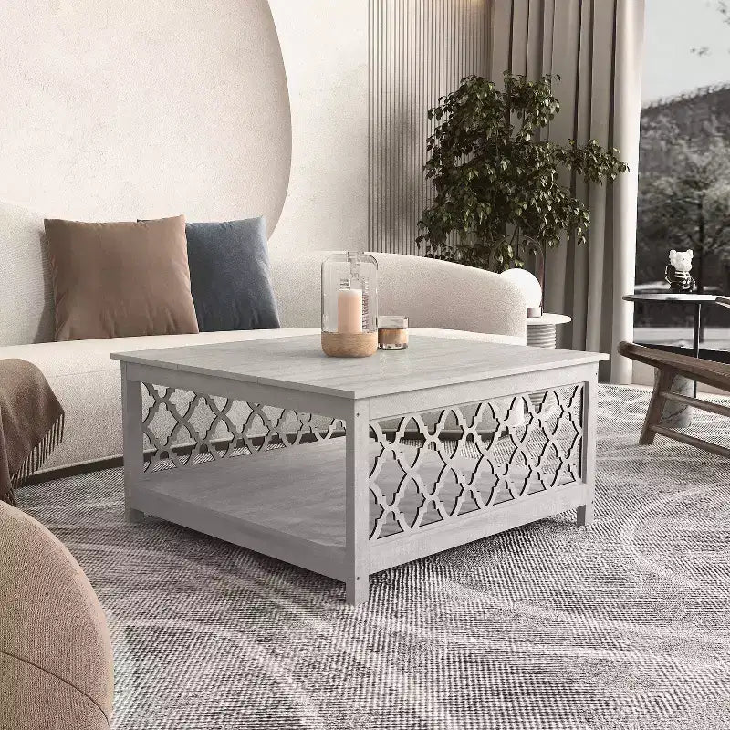 Credenza vintage a 4 ante da 54" con ripiani regolabili, Nera
