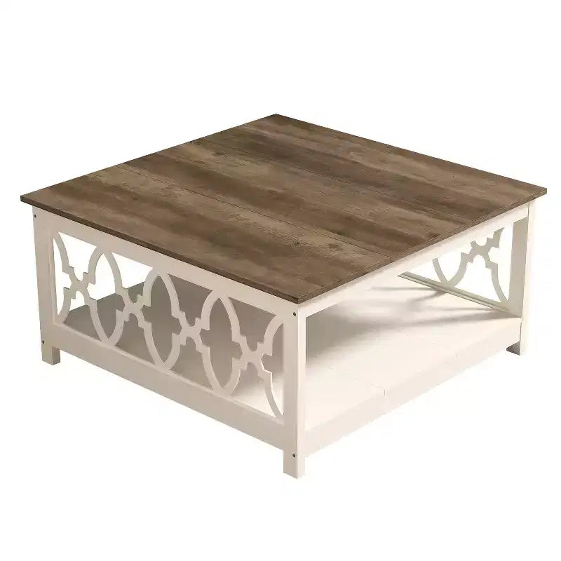 Credenza vintage a 4 ante da 54" con ripiani regolabili, Nera