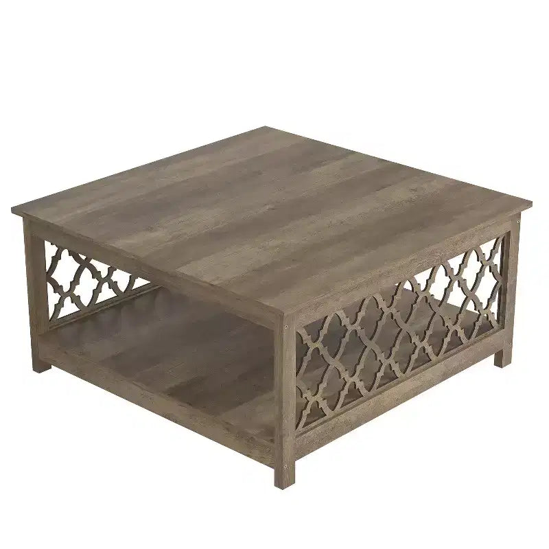 Credenza vintage a 4 ante da 54" con ripiani regolabili, Nera