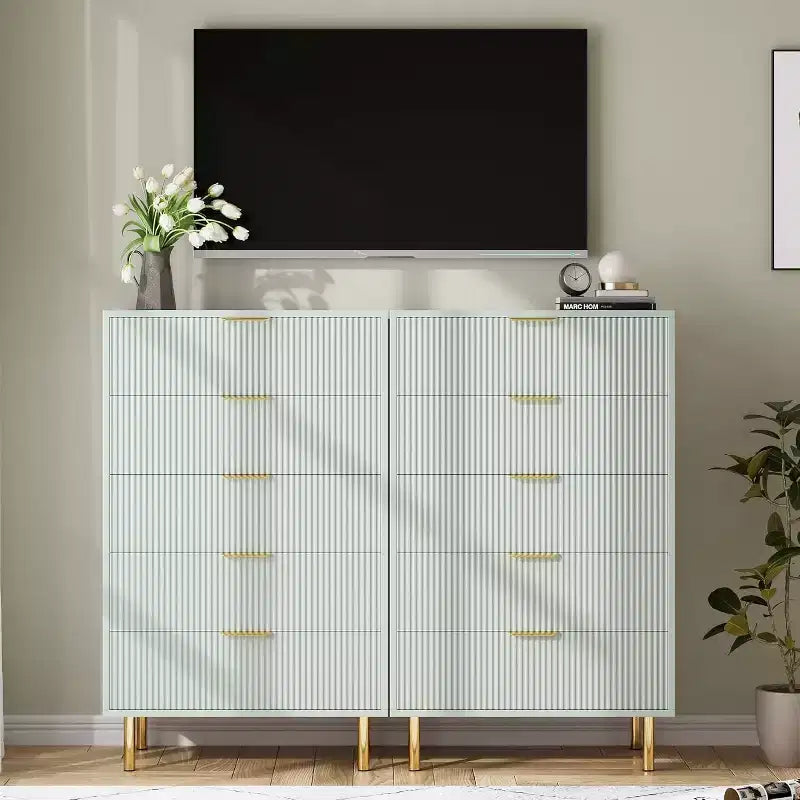 Comò a 5 cassetti per camera da letto con maniglia e cassetto, cassettiera in legno e organizer per soggiorno, corridoio, ingresso
