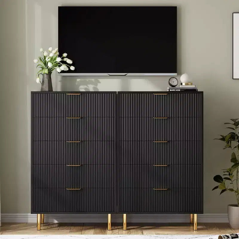 Comò a 5 cassetti per camera da letto con maniglia e cassetto, cassettiera in legno e organizer per soggiorno, corridoio, ingresso