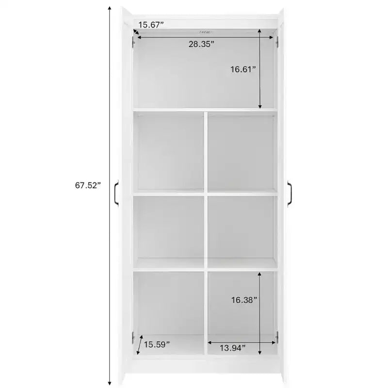 Mobiletto portaoggetti indipendente in legno a 5 ripiani, 76,2 cm L x 180,34 cm A x 40,64 cm P