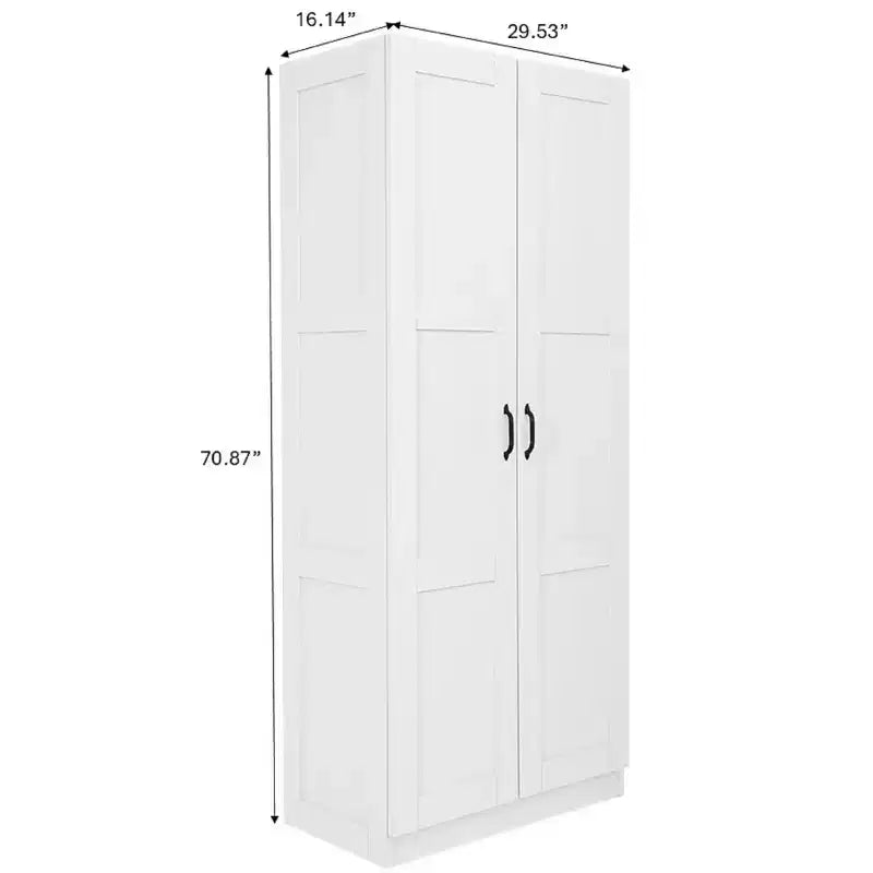 Mobiletto portaoggetti indipendente in legno a 5 ripiani, 76,2 cm L x 180,34 cm A x 40,64 cm P