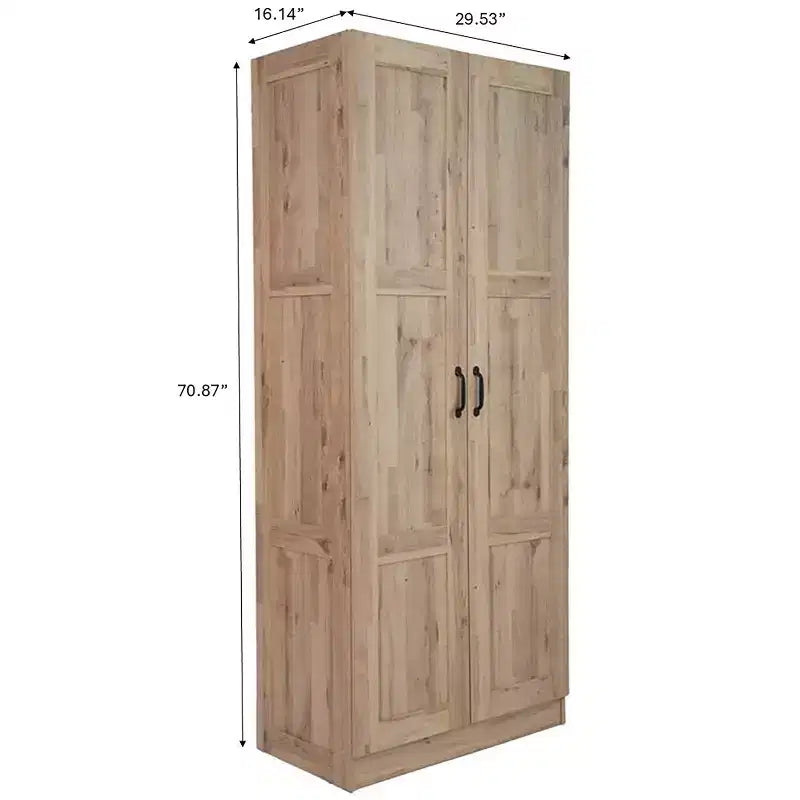 Mobiletto portaoggetti indipendente in legno a 5 ripiani, 76,2 cm L x 180,34 cm A x 40,64 cm P