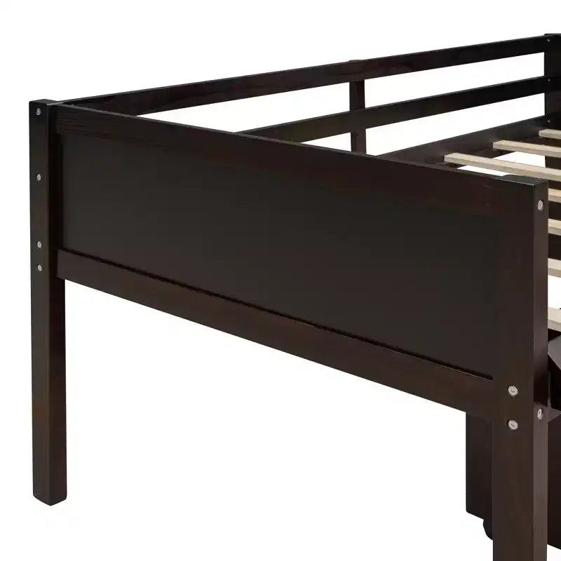 Letto a soppalco basso per ragazzi con scivolo, struttura per arrampicata, lavagna e vano portaoggetti, espresso
