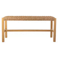 Alaterre Newport 40in Wood Bench with Rope Seat