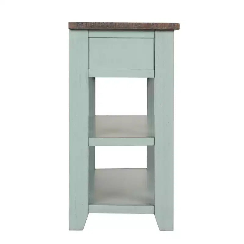 Console da tavolo retrò Okak 48IN con ripiano in legno, tavolo d'ingresso con 3 cassetti e 2 ampi ripiani, tavolo d'accento per soggiorno, corridoio