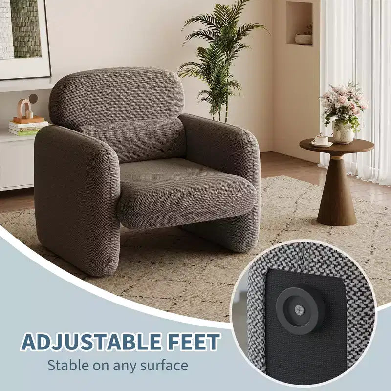 Sedia in stile moderno, poltrona singola, struttura in legno, design ergonomico, adatta per soggiorno, camera da letto, appartamento