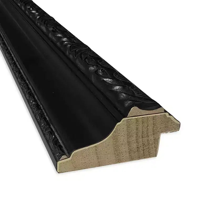 Specchio da parete per bagno Amanti Art Downton nero smussato piccolo in legno 27.5 x 21.5 pollici