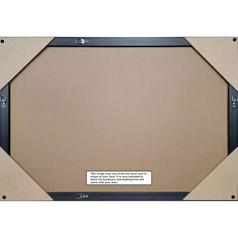 Specchio da parete per bagno Amanti Art Downton nero smussato piccolo in legno 27.5 x 21.5 pollici