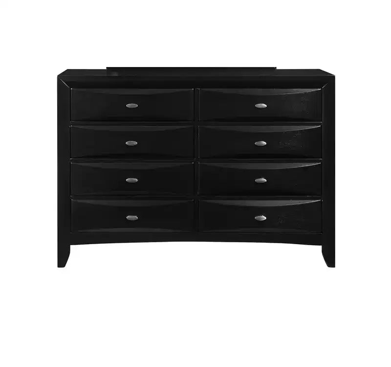 Cassettiera Orizzontale in Metallo Nera con 6 Cassetti, 48 cm (A)