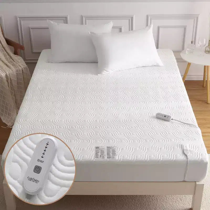 Coprimaterasso Riscaldato Full Size, Topper con Strato d'Aria, Tasca Profonda 45 cm, 137x190 cm