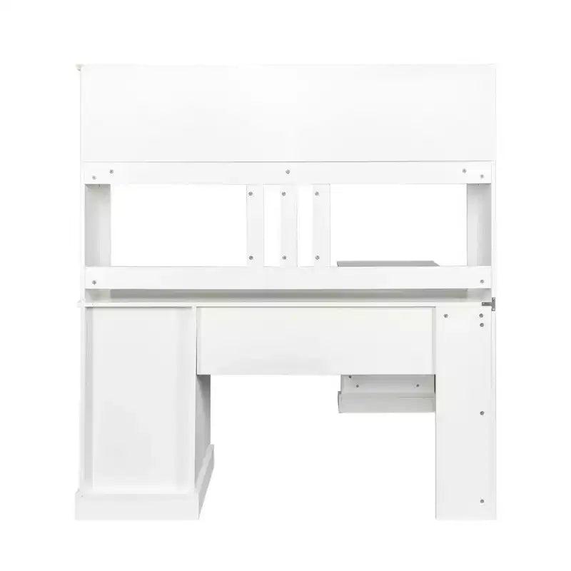Okak 59.84IN Scrivania a L Minimalista con Libreria, Scrivania Regolabile in Altezza con 2 Cassetti, Scrivania da Gaming per Studio, Sala Lettura, Ufficio