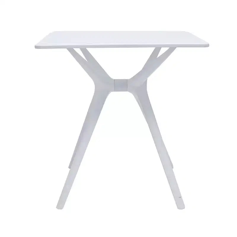 HomeRoots 28 White Heavy Duty Plastic Trestle Base Dining Table