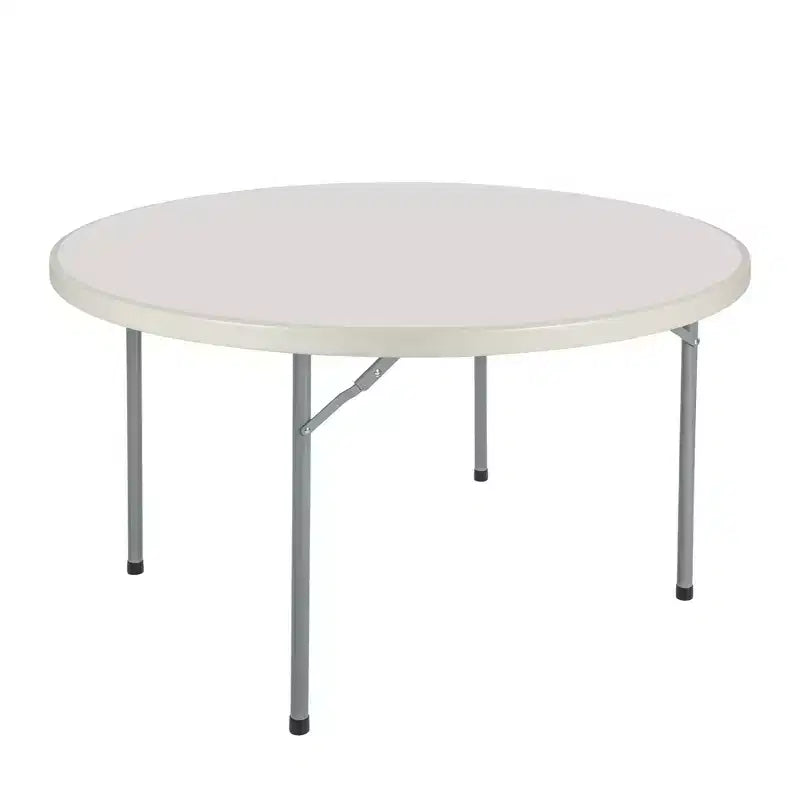 48" Heavy Duty Round Folding Banquet Table Speckled Gray - Hampden Furnishings: Indoor/Outdoor, Weather-Resistant