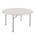 48" Heavy Duty Round Folding Banquet Table Speckled Gray - Hampden Furnishings: Indoor/Outdoor, Weather-Resistant