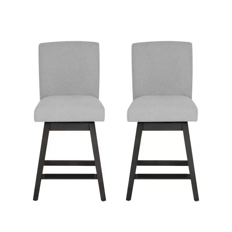 Set di 2 sgabelli da bar girevoli altezza bancone, grigi