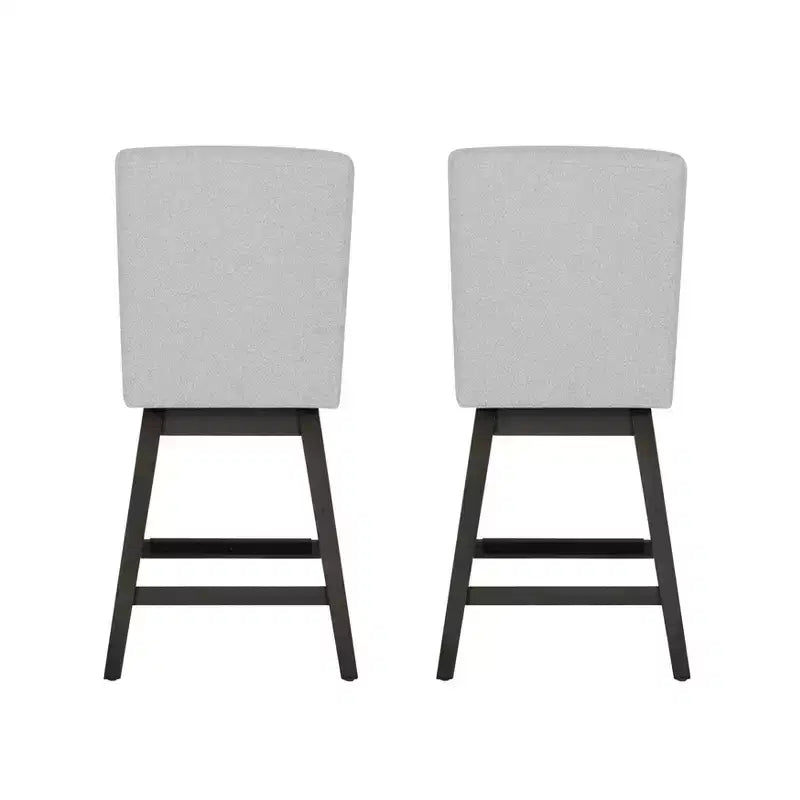 Set di 2 sgabelli da bar girevoli altezza bancone, grigi