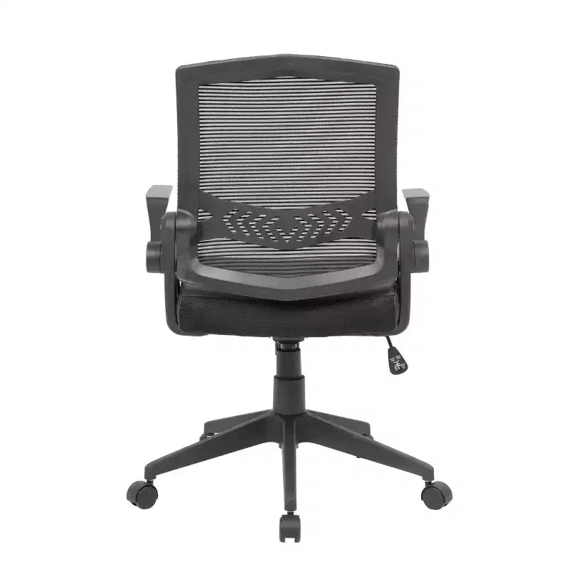 Sedia da Ufficio Girevole Mesh Flip Arm, Nera, con Alzata a Gas, Portata 125 kg